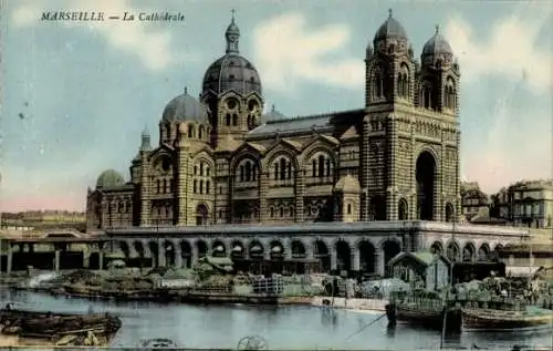 Ak Marseille Bouches du Rhône, Kathedrale