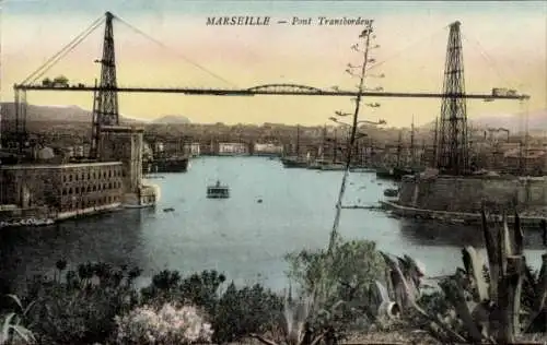 Ak Marseille Bouches du Rhône, Pont Transbordeur