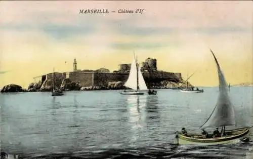 Ak Marseille Bouches du Rhône, Chateau d'If