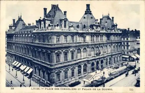 Ak Lyon Rhône, Place des Cordeliers, Palais de la Bourse