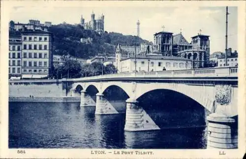 Ak Lyon Rhône, Pont Tilsitt