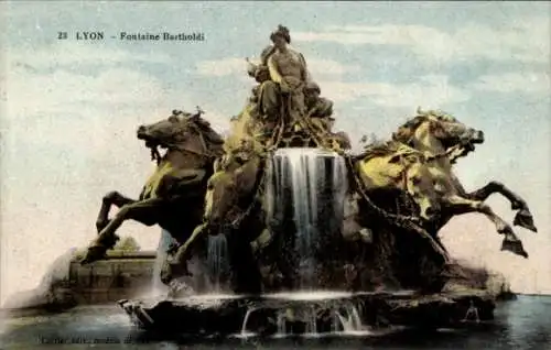 Ak Lyon Rhône, Fontaine Bartholdi