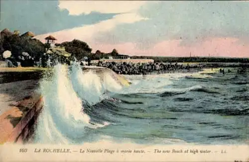 Ak La Rochelle Charente Maritime, Nouvelle Plage a maree haute