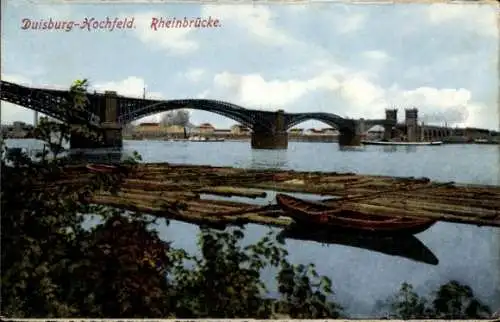 Ak Hochfeld Duisburg im Ruhrgebiet, Rheinbrücke