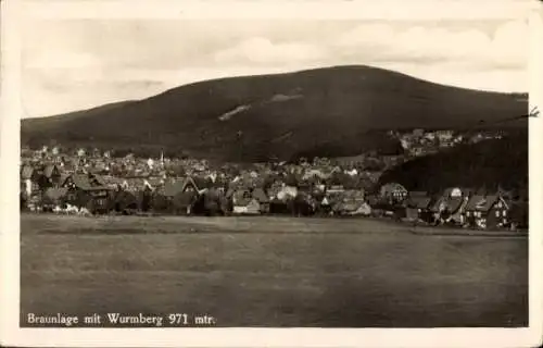 Ak Braunlage im Oberharz, Wurmberg, Panorama