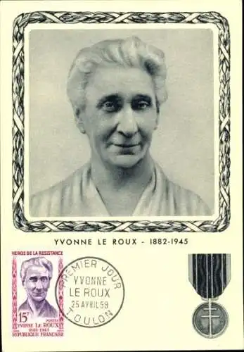Maximum Ak Yvonne Le Roux, Tante Yvonne, Portrait, Resistance