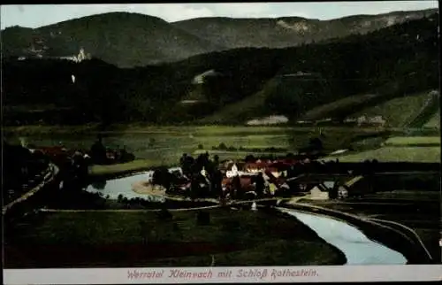 Ak Kleinvach Bad Sooden Allendorf in Hessen, Panorama mit Schloss Rothestein