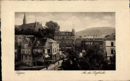 Ak Siegen in Westfalen, Siegbrücke, Teilansicht