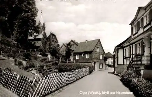 Ak Olpe im Sauerland Westfalen, Hexenturm