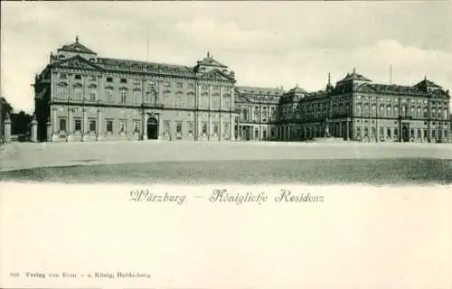 Ak Würzburg am Main Unterfranken, königliche Residenz