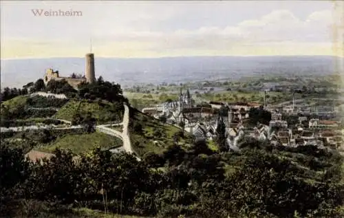 Ak Weinheim an der Bergstraße Baden, Panorama