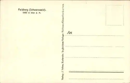 Ak Feldberg im Schwarzwald, Gasthaus zum Feldbergturm, neuer Friedrich-Luisenturm