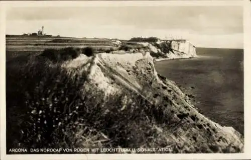 Ak Arkona Putgarten auf Rügen, Nordkap, Leuchtturm, Signalstation