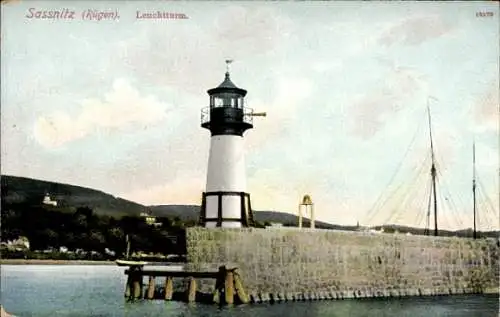 Ak Sassnitz auf Rügen, Leuchtturm