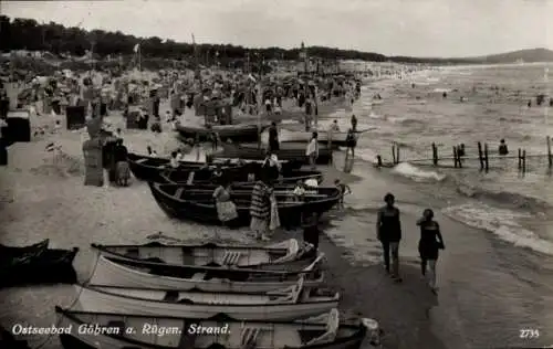 Ak Ostseebad Göhren auf Rügen, Strand, Boote