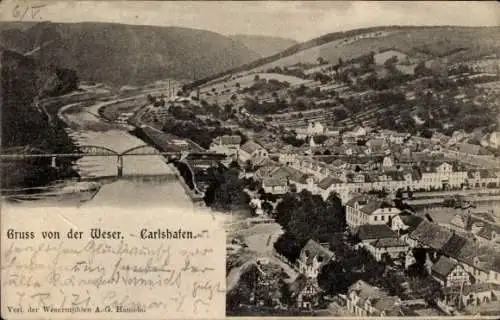 Ak Bad Karlshafen an der Weser, Gesamtansicht