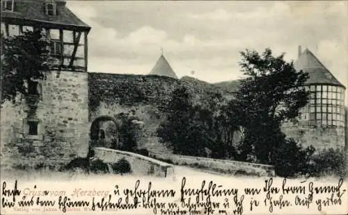 Ak Breitenbach am Herzberg, Burg Herzberg