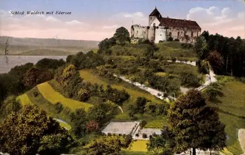 Ak Waldeck am Edersee Hessen, Schloss Waldeck