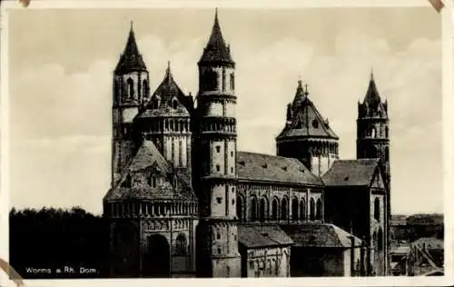 Ak Worms am Rhein, Dom