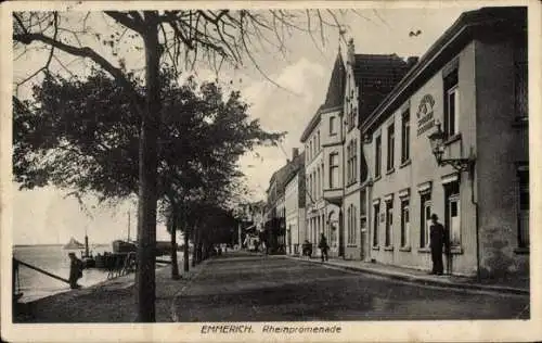 Ak Emmerich am Niederrhein, Rheinpromenade