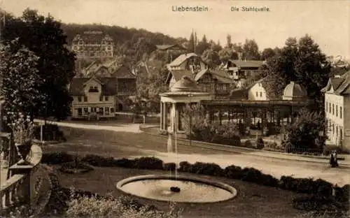 Ak Bad Liebenstein im Thüringer Wald, Stahlquelle