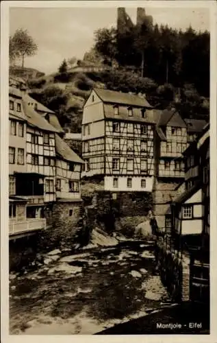 Ak Monschau Montjoie in der Eifel, Rur, Fachwerkhäuser