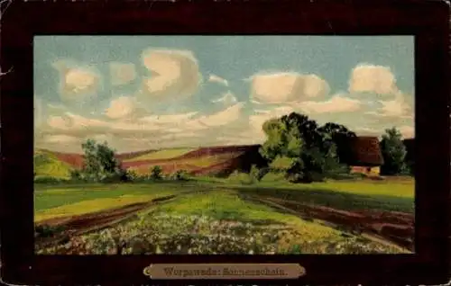 Künstler Ak Worpswede in Niedersachsen, Panorama, Sonnenschein