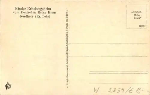 Ak Nordholz Wurster Nordseeküste, Kinder-Erholungsheim vom DRK, Speisesaal