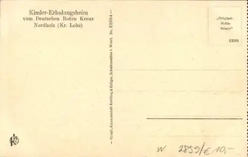 Ak Nordholz Wurster Nordseeküste, Kinder-Erholungsheim, Deutsches Rotes Kreuz, Kinder-Schlafzimmer