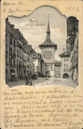 Passepartout Ak Bern Stadt Schweiz, Zeitglockenturm