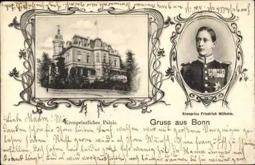 Ak Bonn am Rhein, Kronprinzliches Palais, Kronprinz Friedrich Wilhelm