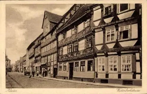 Ak Höxter, Westerbachstraße, Fachwerkhäuser