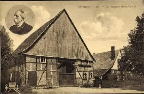 Ak Alhausen Bad Driburg in Westfalen, Dr Webers Geburtshaus