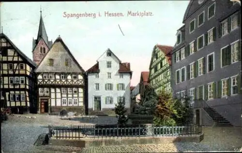 Ak Spangenberg in Hessen, Marktplatz
