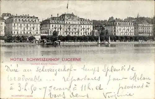 Ak Luzern Stadt Schweiz, Hotel Schweizerhof