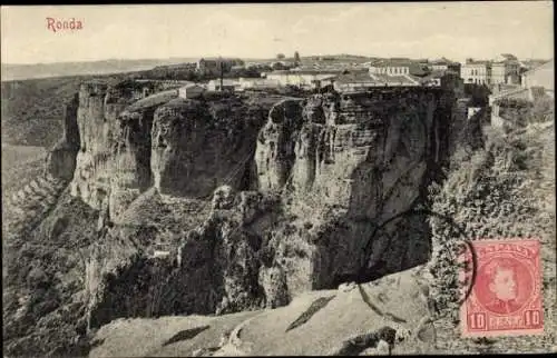 Ak Ronda Andalusien Spanien, Bajada del Tajo