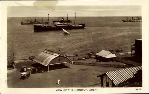 Ak Aden Jemen, Harbour, Hafen, Dampfer