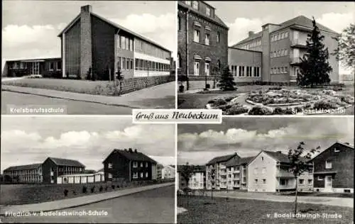 Ak Neubeckum Beckum in Westfalen, Berufsschule, St. Josef Hospital, Bodelschwinghschule