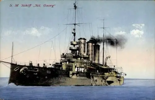 Ak Österreichisches Kriegsschiff, SMS St. Georg
