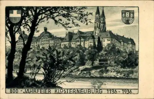 Künstler Ak Klosterneuburg in Niederösterreich, 800 Jahrfeier 1936