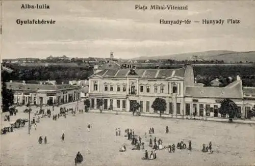 Ak Gyulafehervar Alba Iulia Karlsburg Rumänien, Hunyady Platz