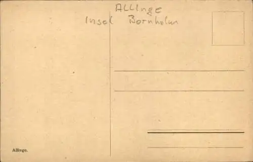 Ak Allinge Sandvig Bornholm Dänemark, Hafenpartie, Fuhrwerk