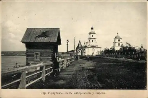 Ak Irkutsk Russland, Promenade, Fähre