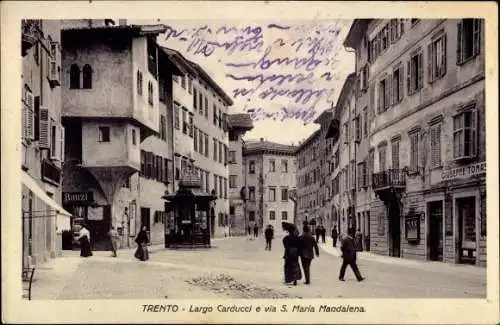 Ak Trento Trentino, Largo Carducci, Straßenpartie, Pavillon