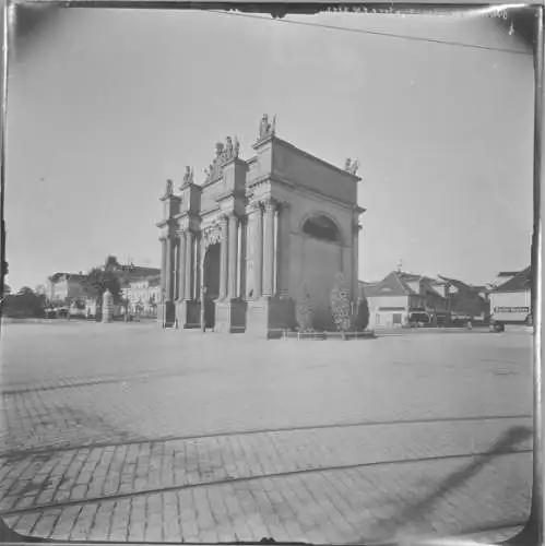 Foto Potsdam, 1912, Albrecht Meydenbauer, Brandenburger Tor, West-Südfassade, Photogrammetrie