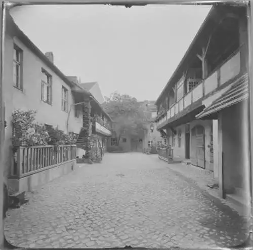 Foto Potsdam, 1912, Albrecht Meydenbauer, Nauener Straße 6, Hof, Blick nach Osten, Photogrammetrie