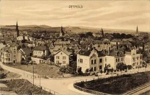 Ak Detmold am Teutoburger Wald, Teilansicht, Kirchtürme