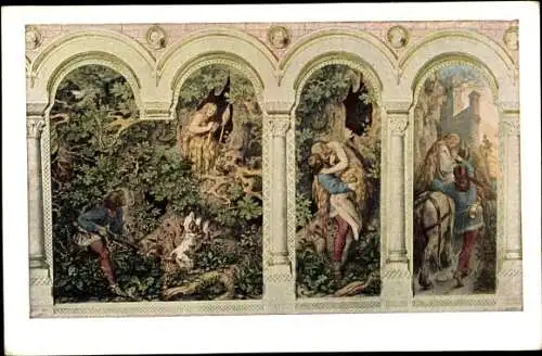 Künstler Ak Schwind, Moritz von, Das Märchen von den sieben Raben, Nr. II, Gebrüder Grimm