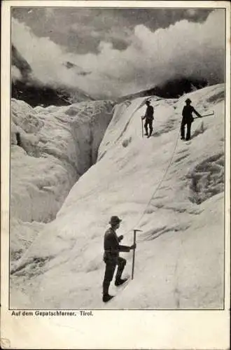 Ak Tirol Österreich, Kletterer auf dem Gepatschferner, Bergsteiger