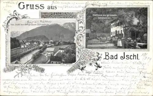 Ak Bad Ischl in Oberösterreich, Panorama, Gasthaus zur großen Schmalnau